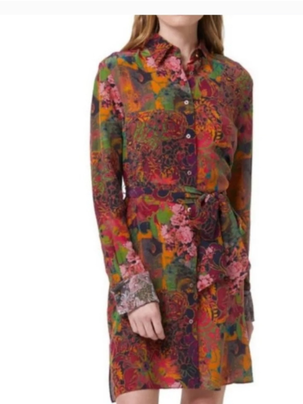 Robert Graham Charlotte Floral Print Shirtdress Retail: $348